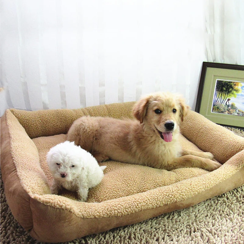 

Warm Dog Bed for Small Medium Large Dogs Chihuahua Golden Retriever Beds Soft Fleece Puppy Kennel Mats Pet Products Cat House