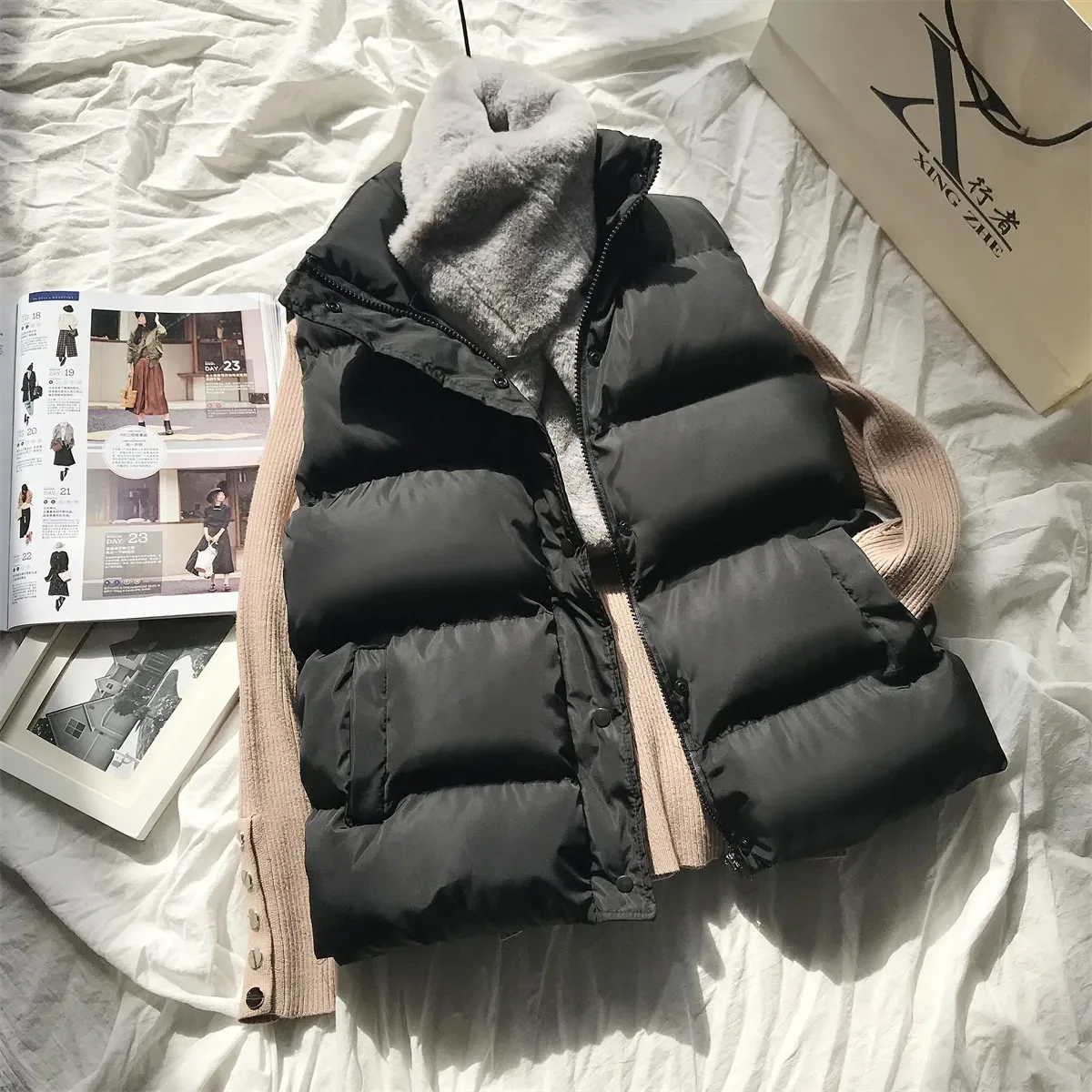

Women Winter Warm Cotton Padded Puffer Vests Sleeveless Parkas Jacket Womens Vest Sleeveless Jacket Women Woman Jacket