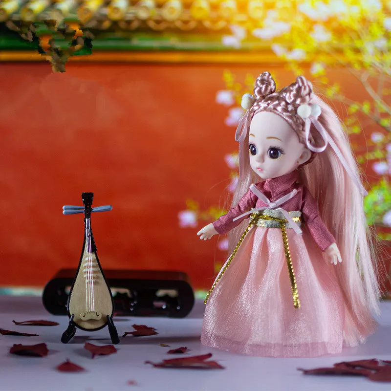 

New 16cm BJD Doll Chinese Style 13 Joint Movable Princess Dress Up 1/12 Fashion Girl Dress Up Toy Set Children DIY Birthday Gift