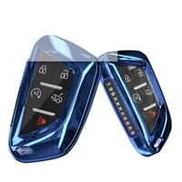 tpu car remote key case cover shell for cadillac ct5 2019 2020 5 button smart remote car key bags keychain protect set