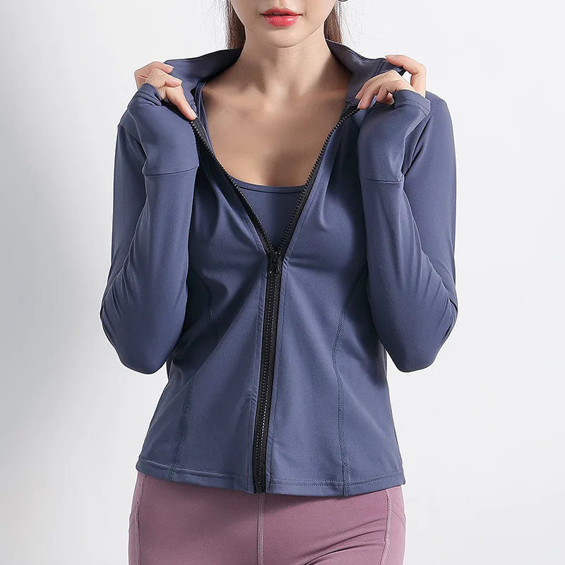 Женская спортивная куртка с длинным рукавом на молнии для фитнеса и йоги | Спорт