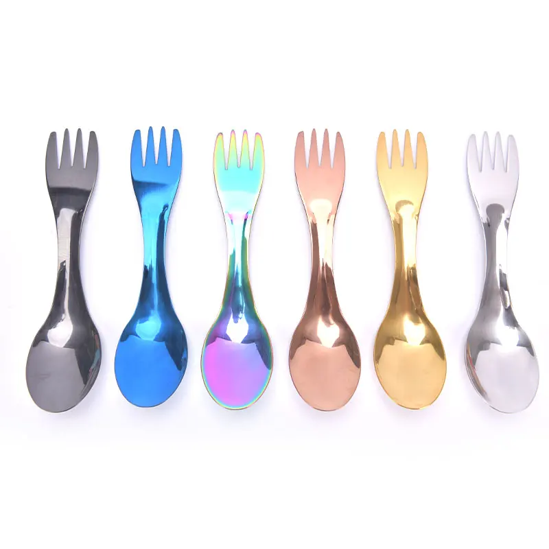 

Outdoor Camp Picnic Fork Spoon Backpack Flatware Tableware Hike Cookware Travel Camp Long Portable