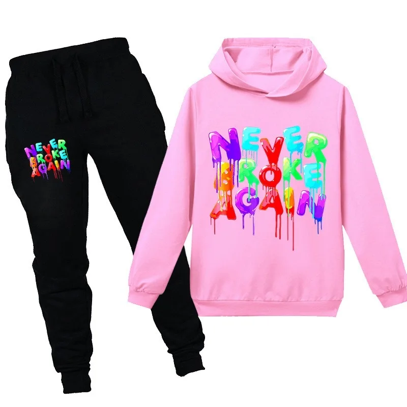 Хлопковый спортивный костюм для мальчиков и девочек свитер с капюшоном длинным