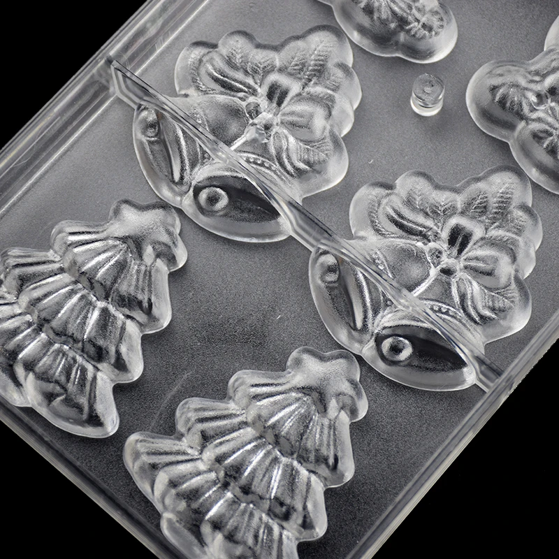 

Chocolate Candy Bar Molds Christmas Santa Claus Forms Polycarbonate Plastic Tray Moldes Cake Baking Pastry Bakery Tools Moulds