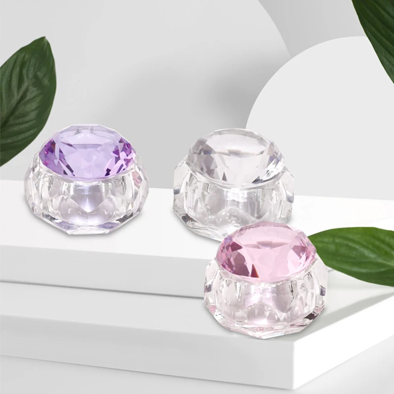 Rainbow Crystal Clear Acrylic Liquid Dish Tappen Dish Glass Cup Nail Art Tool