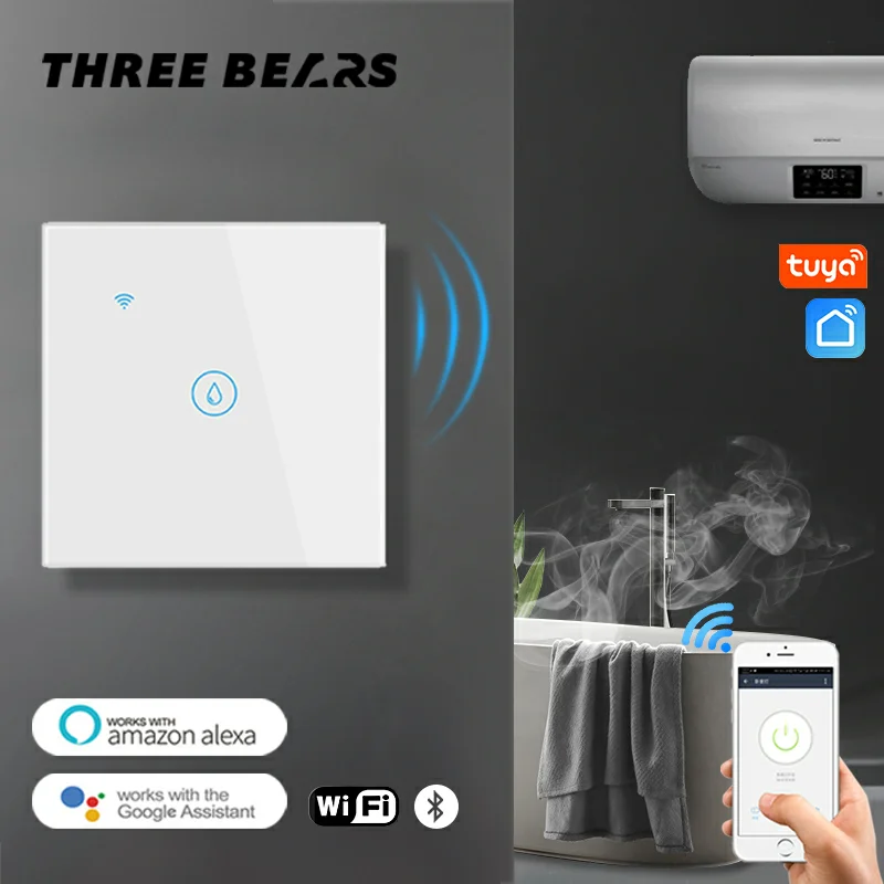 Переключатель для водонагревателя Tuya Smart Life с поддержкой Wi-Fi и голосовым