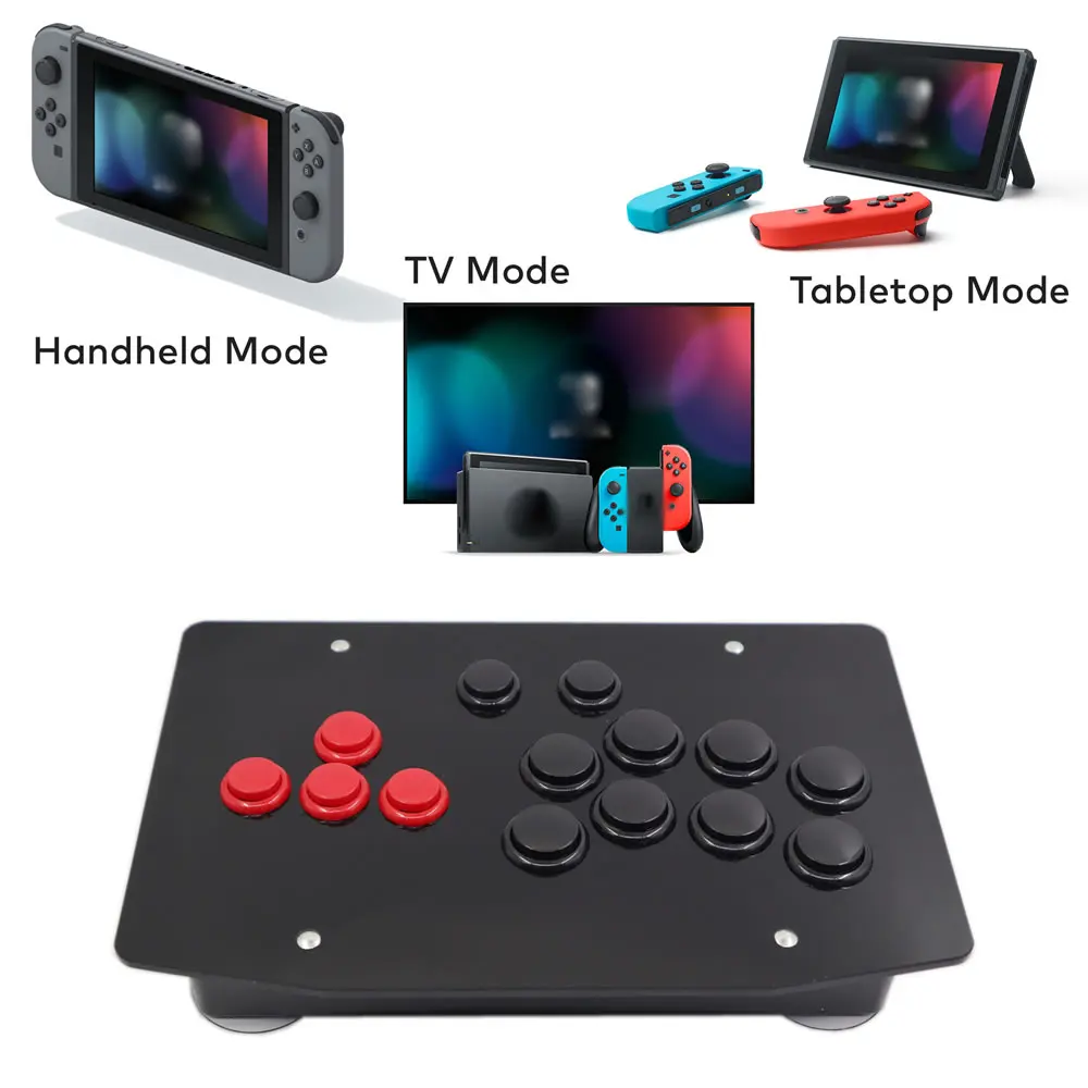 

RAC-J500BB-NS All Buttons Hitbox Style Arcade Joystick Fight Stick Controller For Nintendo Switch Plug & Play