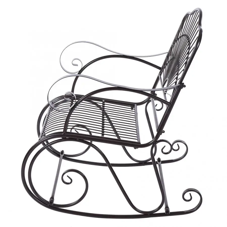 Железное кресло качалка одиночное на открытом воздухе патио качалка|Стулья для