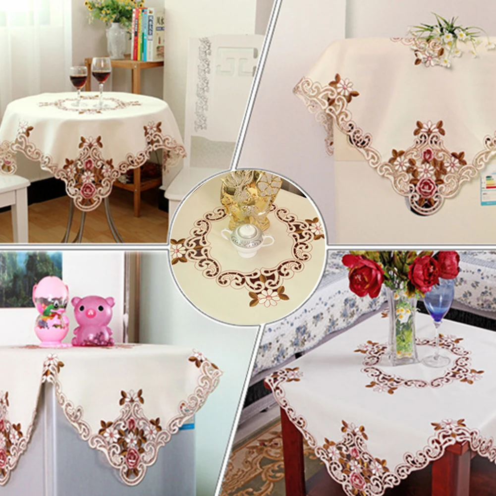 

Household Kitchen European Pastoral Embroidered Tablecloth Table Cloth