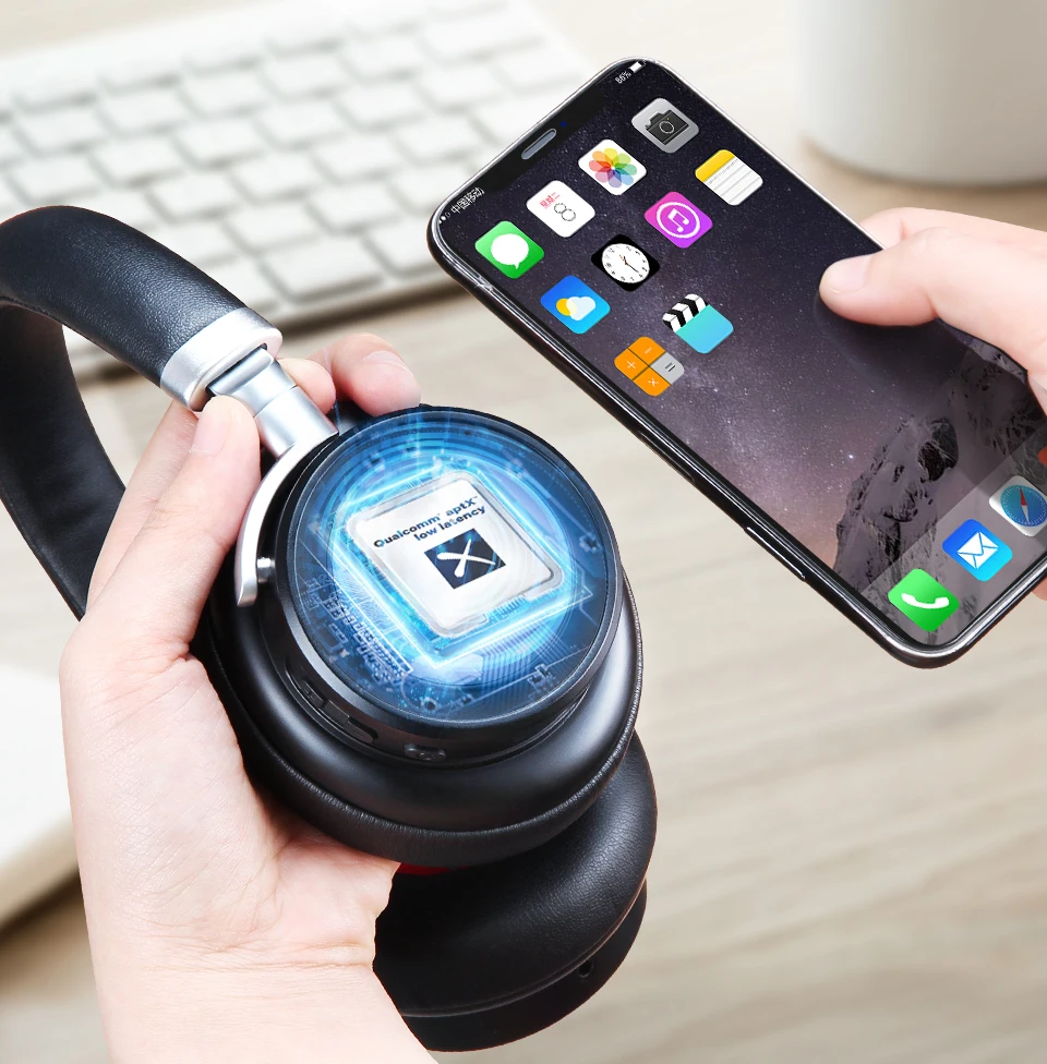 Новые Langsdom BT30 aptX-LL низкие задержки беспроводные bluetooth наушники aptx hd 5,0 с микрофоном Басс Игровые наушники для ТВ PC PUBG