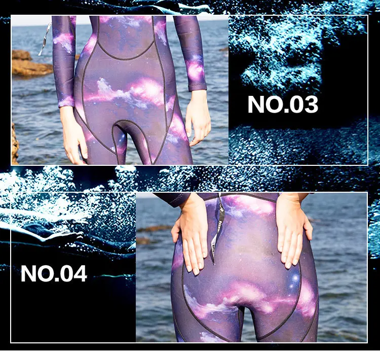 Костюм для дайвинга Hisea 3 мм женский костюм серфинга с защитой от холода теплые