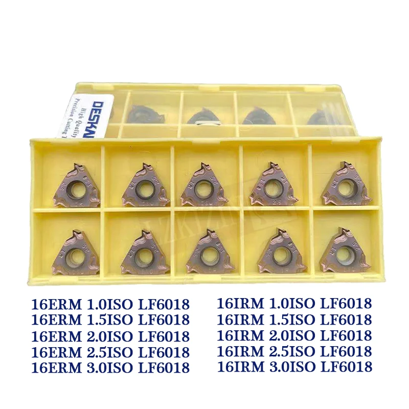 

10PCS Carbide Insert 16ERM 16IRM 1.0ISO 1.5ISO 2.0ISO 2.5ISO 3.0ISO LF6018 Threading Blade Lathe Cutter Tool for stainless steel