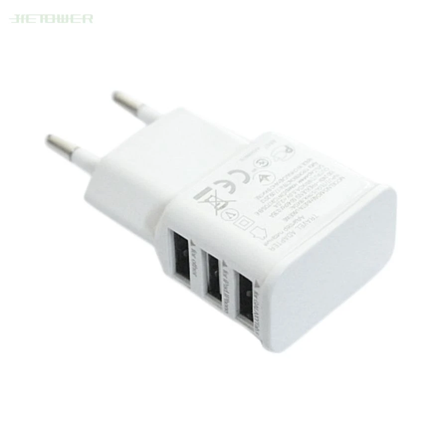50 шт./лот EU Plug 3 порта USB настенное зарядное устройство адаптер для Iphone 6 6S Samsung S9 S10