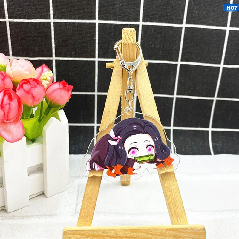 Аниме демон убийца: Kimetsu no Yaiba акриловый брелок для ключей Косплей Аниме Подарки