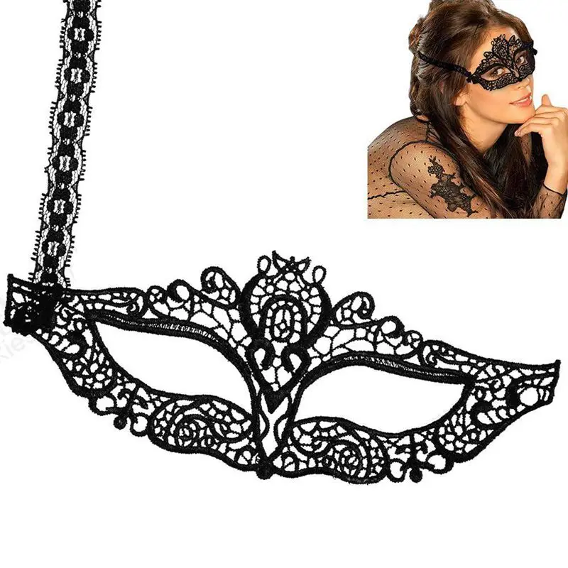 Сексуальная Женская кружевная маска на глаза для Хэллоуина нарядное платье