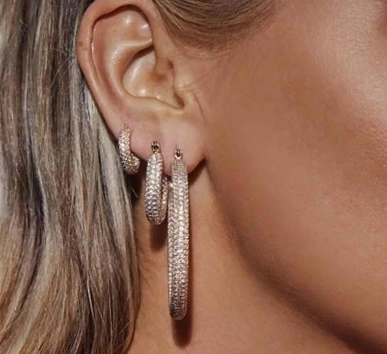 Женские блестящие стразы модные серьги шикарные женские аксессуары для