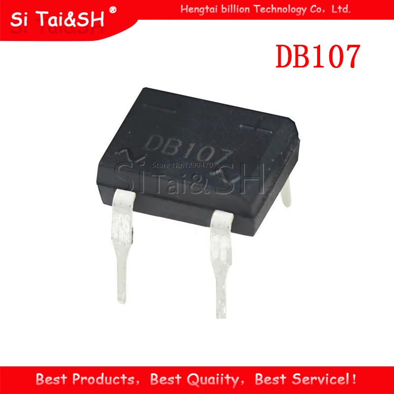 20 шт. DB107 dip4 dip 1A 1000V однофазный диодный выпрямитель мост