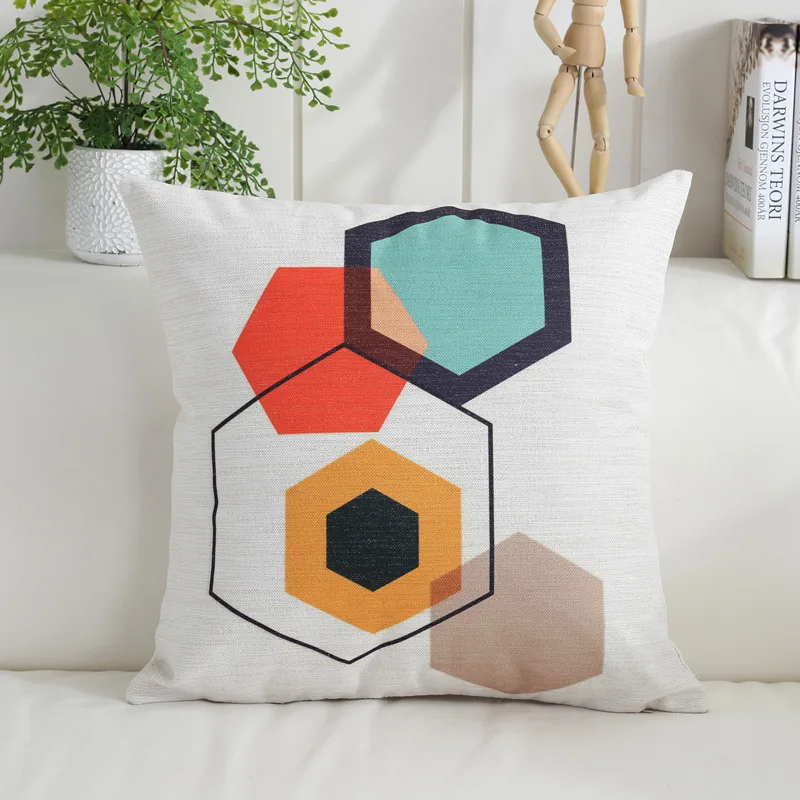 Pillows Cover Nordic Abstract Geometric Linen Sofa Cushion Pillow for /Home Decor (Not Including Filling) | Дом и сад