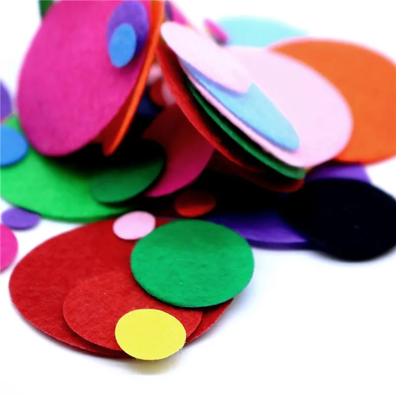 500 шт. шерстяной фетр для детского творчества, кукол, цветов, гирлянд, головных уборов и рождественской декорации, швейные принадлежности.