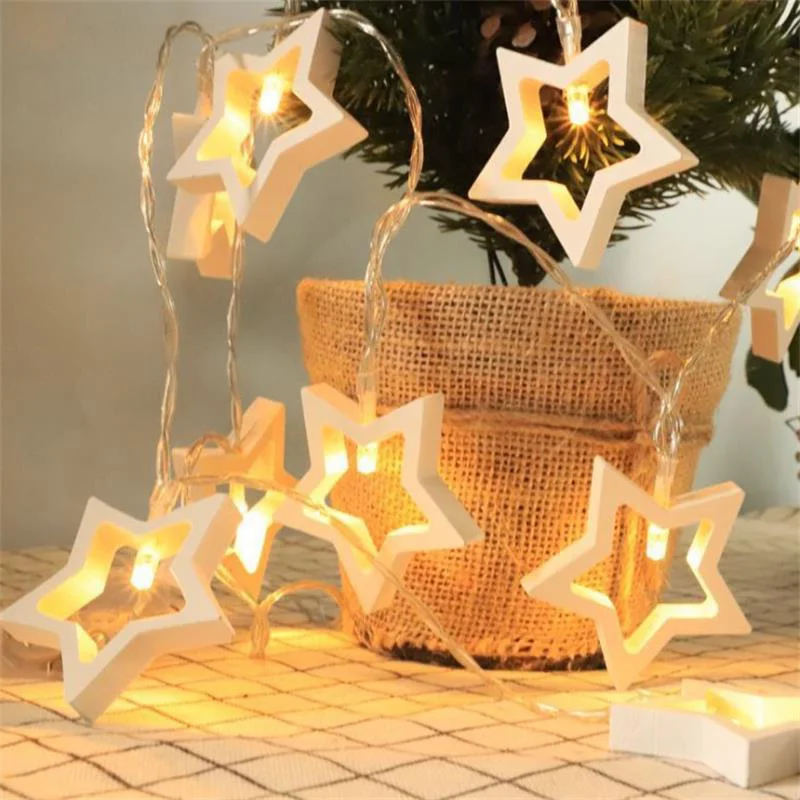 2022 Christmas String Lights Battery Operated Heart Love Tree Hanging New Year Home Room Decorations | Дом и сад