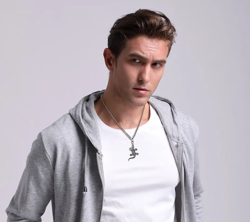 

FXM stainless steel CCB92 necklace hot sell popular single women 45mm Black gold crocodile USA lover gift women jewelry