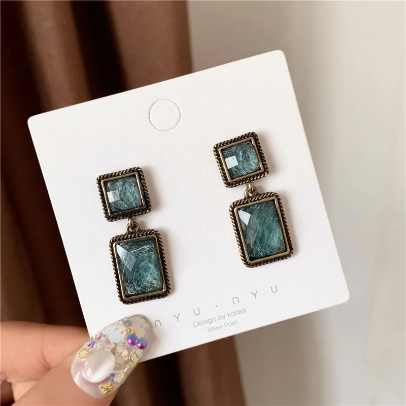925 sterling silver Vintage baroque new design drop Elegant French statement earrings for women party jewelry | Украшения и
