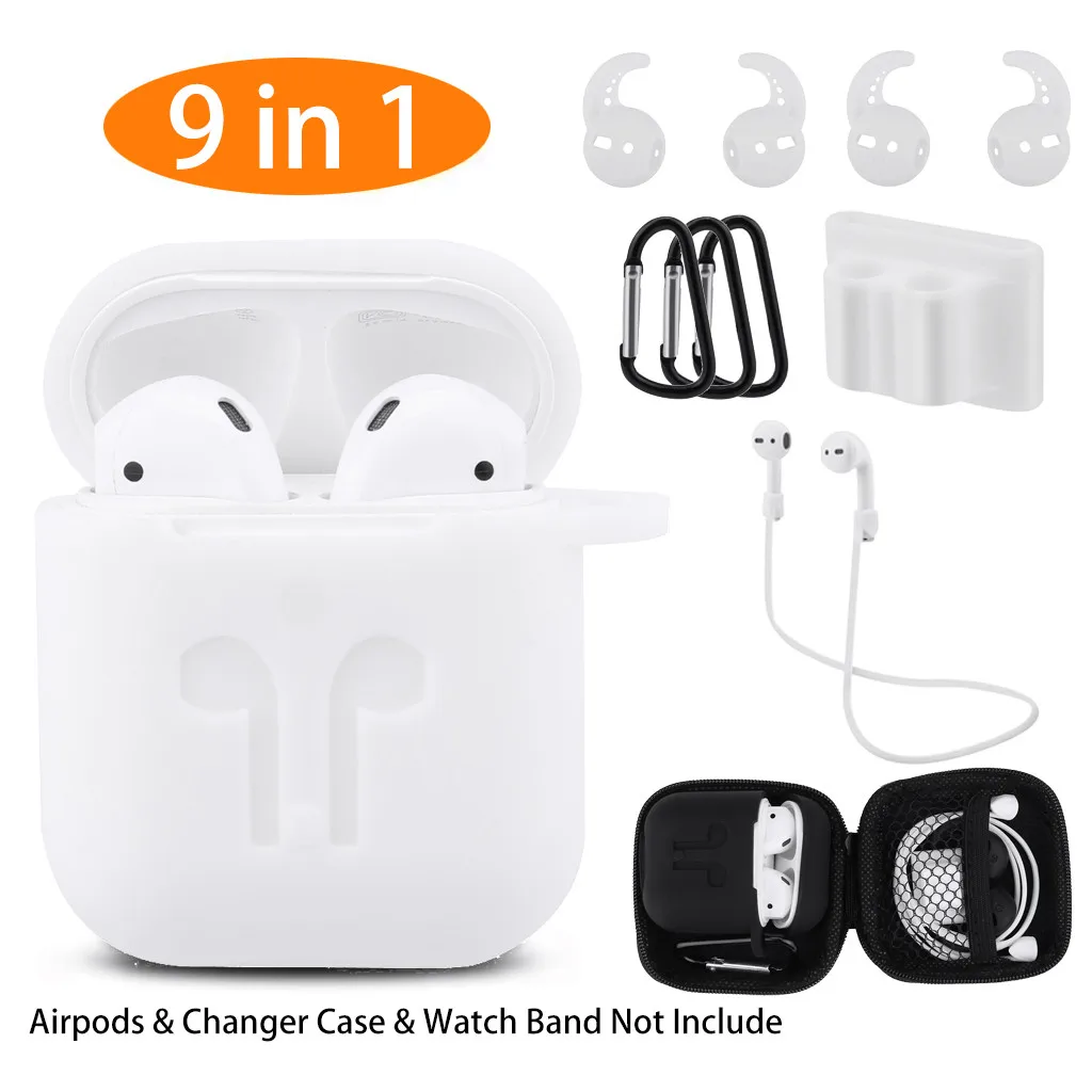 Зарядный чехол VOBERRY для Airpods 2 и 1 силиконовый защитный чехол-брелок с помпоном