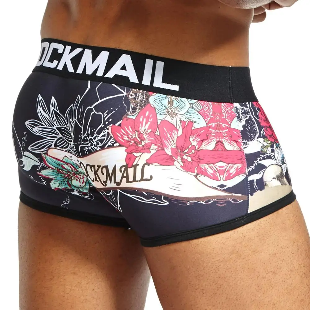Трусы боксеры JOCKMAIL мужские с принтом пикантное нижнее белье заниженной талией