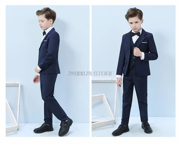 Boys Suit for Weddings Kids Blazer Formal Prom School Performance Piano Dance Clothe Set Children Classic Costume |