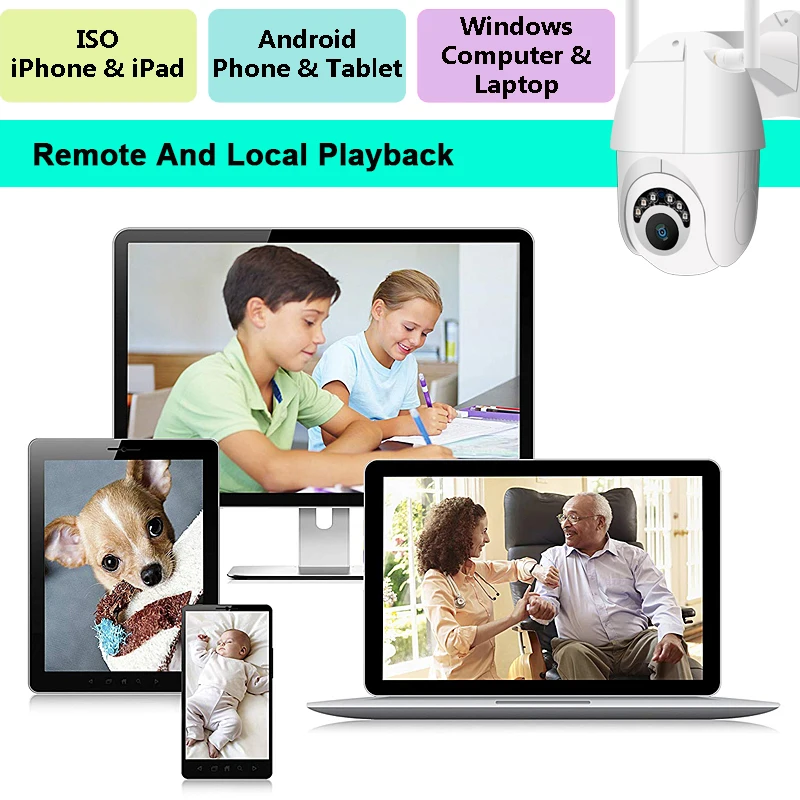 ZOOM HD 1080P wifi Беспроводная ip-камера для наружного наблюдения, PTZ скоростная купольная камера видеонаблюдения 60 м P65 с разъемом кабеля
