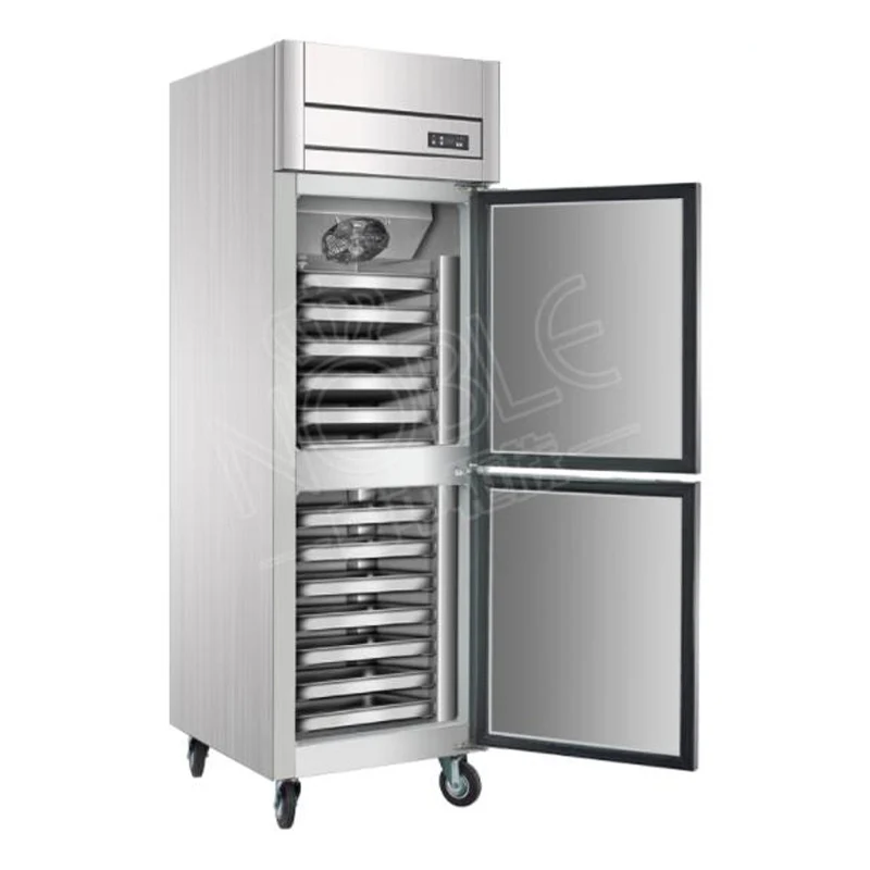 

commercial mousse low temperature cabinet dough baking refrigerator vertical upper and lower door air-cooled pan freezer