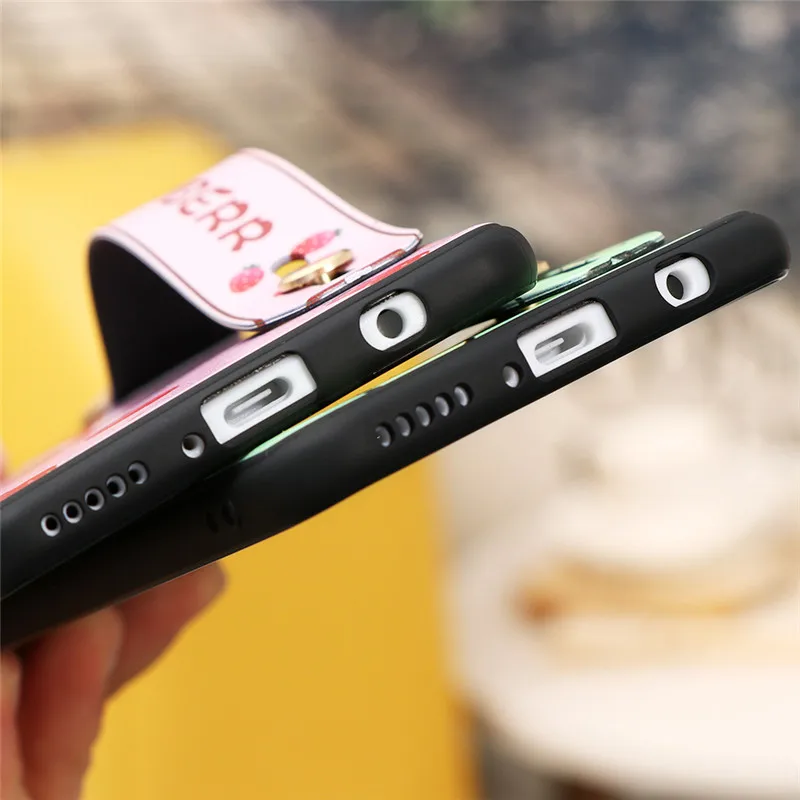 Чехол с ремешком на запястье для Huawei P40 Pro + P30 P20 P10 P9 P8 Lite P Smart Z Honor 30S Y6 Y7 Y9 Prime 2019 2018