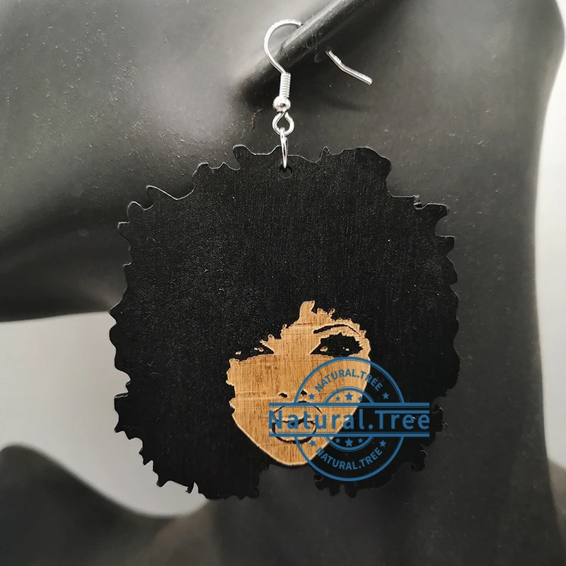 Бесплатная доставка! Новейшие деревянные серьги для афродевушек | Украшения и