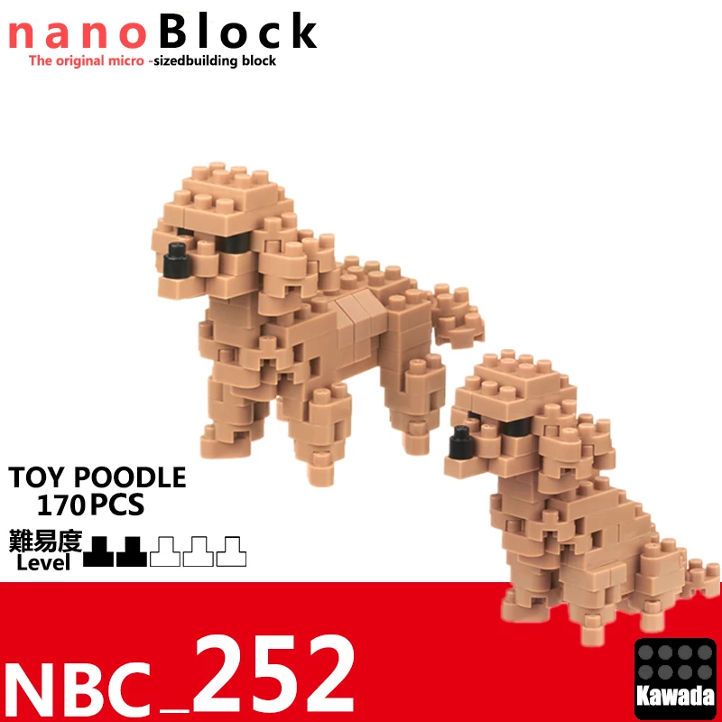 Kawada Nanoblock трость в пудель 170 шт. алмазные строительные блоки креативные игрушки