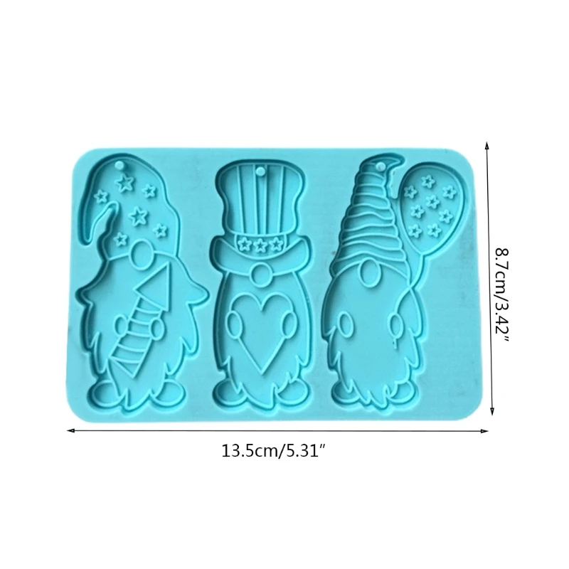 

Gnome Keychain Epoxy Resin Mold Jewelry Pendants Silicone Mould DIY Crafts Ornaments Decorations Casting Tool
