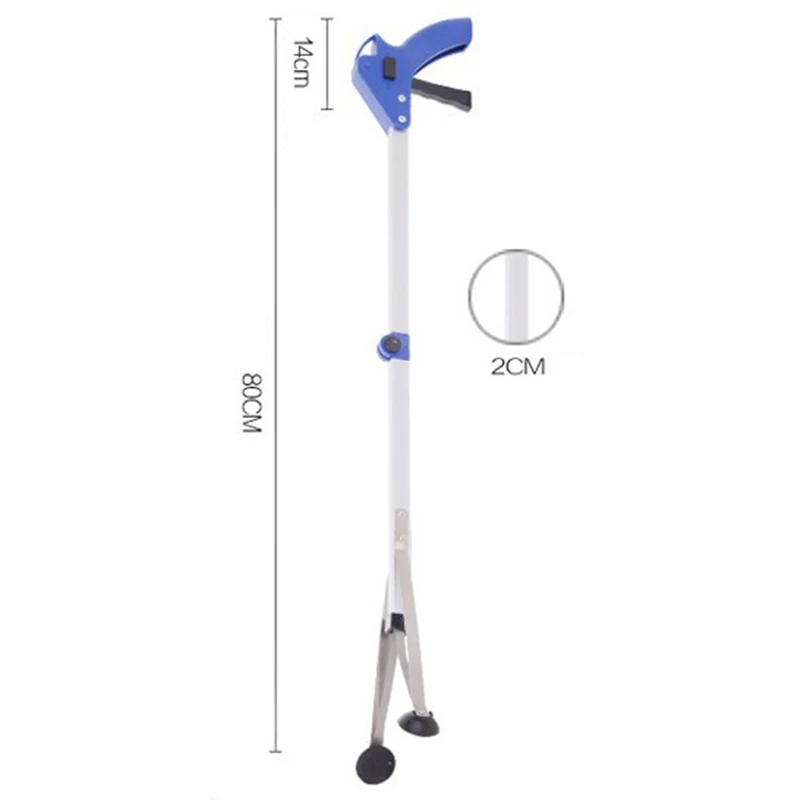 

82CM Reacher Grabber Hand Gripper Cleaning Brush Tool Aluminium Folding Reacher Grabber Rubbish Litter Picker