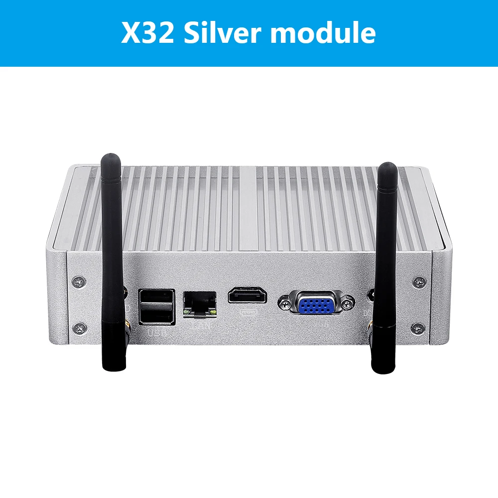 Мини ПК без вентилятора Winoows10 Intel Core i3 4010Y i5 5287U 4200U 8 * USB Wi Fi HDMI VGA мини HTPC DDR3L