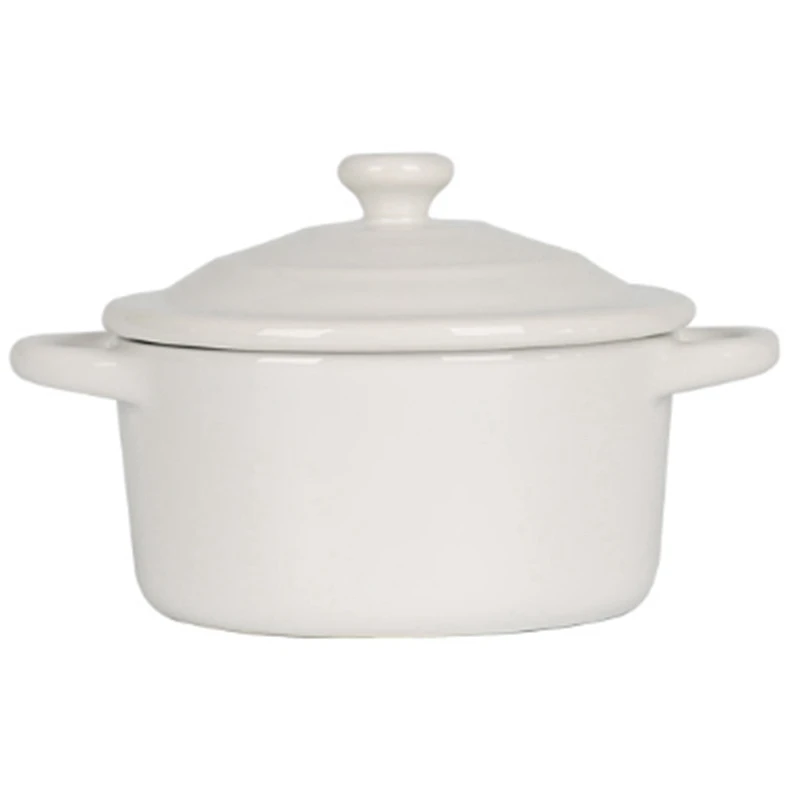 Керамическая пиала для риса столовая посуда с двумя ушами и крышкой чаши супа