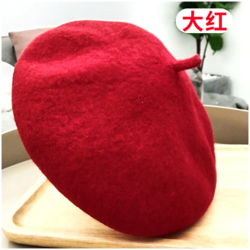 Шерсть Для женщин берет на открытом воздухе женская Всесезонная жёсткая Цвет