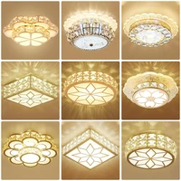 european style modern round crystal ceiling lamp for bedroom lamp living room balcony corridor light light luxury led lighting