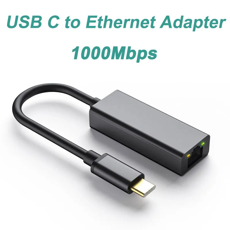USB C Ethernet USB-C to RJ45 Lan Adapter for MacBook Pro  Surface Type C Network Card USB  Ethernet Adapter