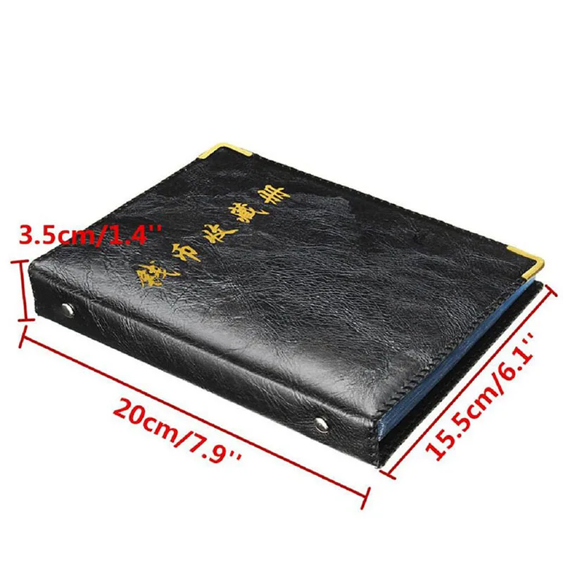 

480 Piece Coin Collection Book Large-Capacity Ancient Coins Coin Binder Collection Book Commemorative Black Coin Storage Book