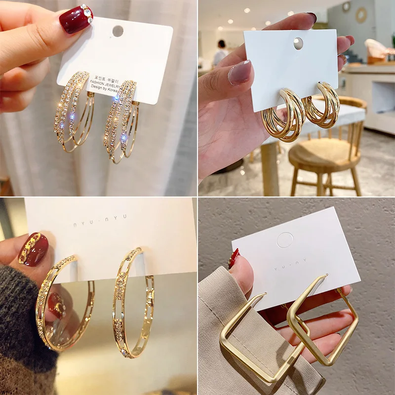 

925 серебряные серьги 2021, модные корейские серьги-капли для женщин, богемные Золотые круглые циркониевые бриллианты, подарок