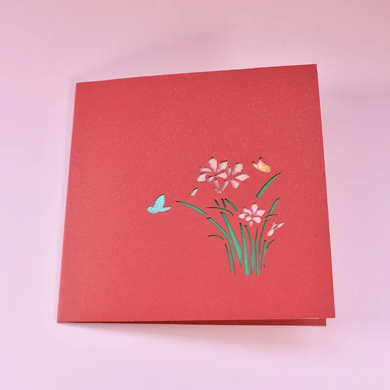 

Mother's Day Flower Pop-up Card-3d Card Spring Mother Greeting Card for Creative School Office Stationery School Supplies