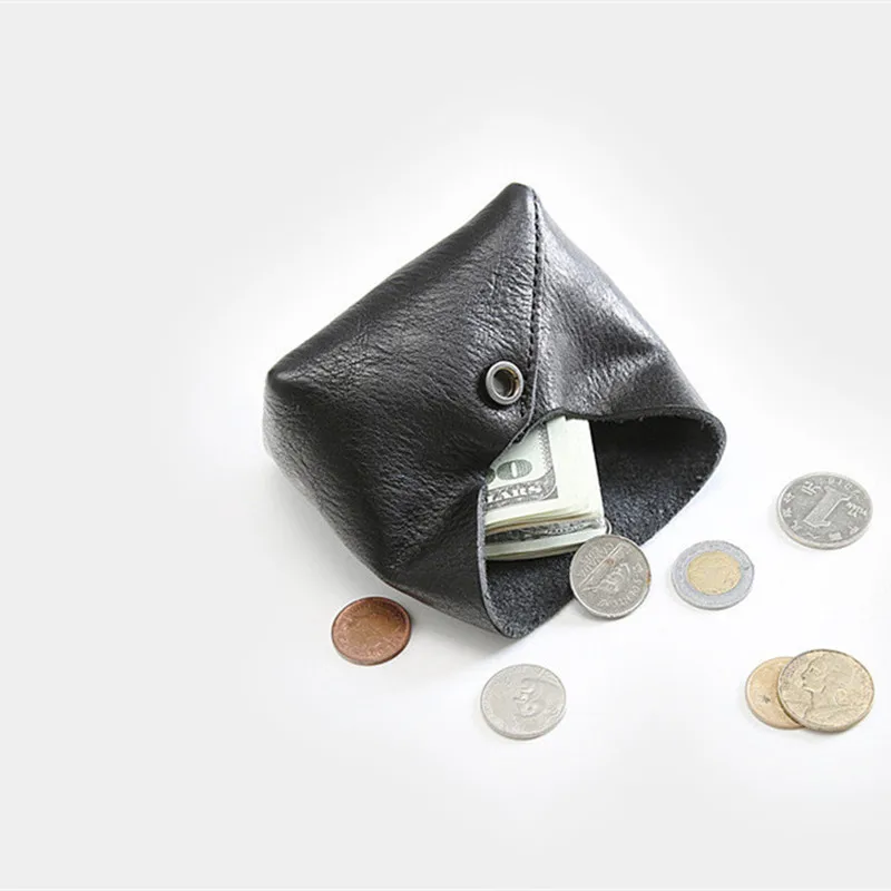 Маленький кошелек LEACOOL из натуральной кожи для мужчин мини-сумка мелочи