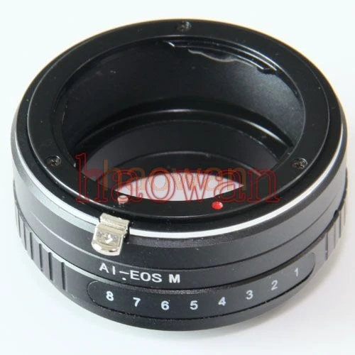 

AI-EOSM tilt lens adapter ring for nikon lens to eosm EF-M eosm/m1/m2/m3/m5/m6/m10/m50/m100 mirrorless camera