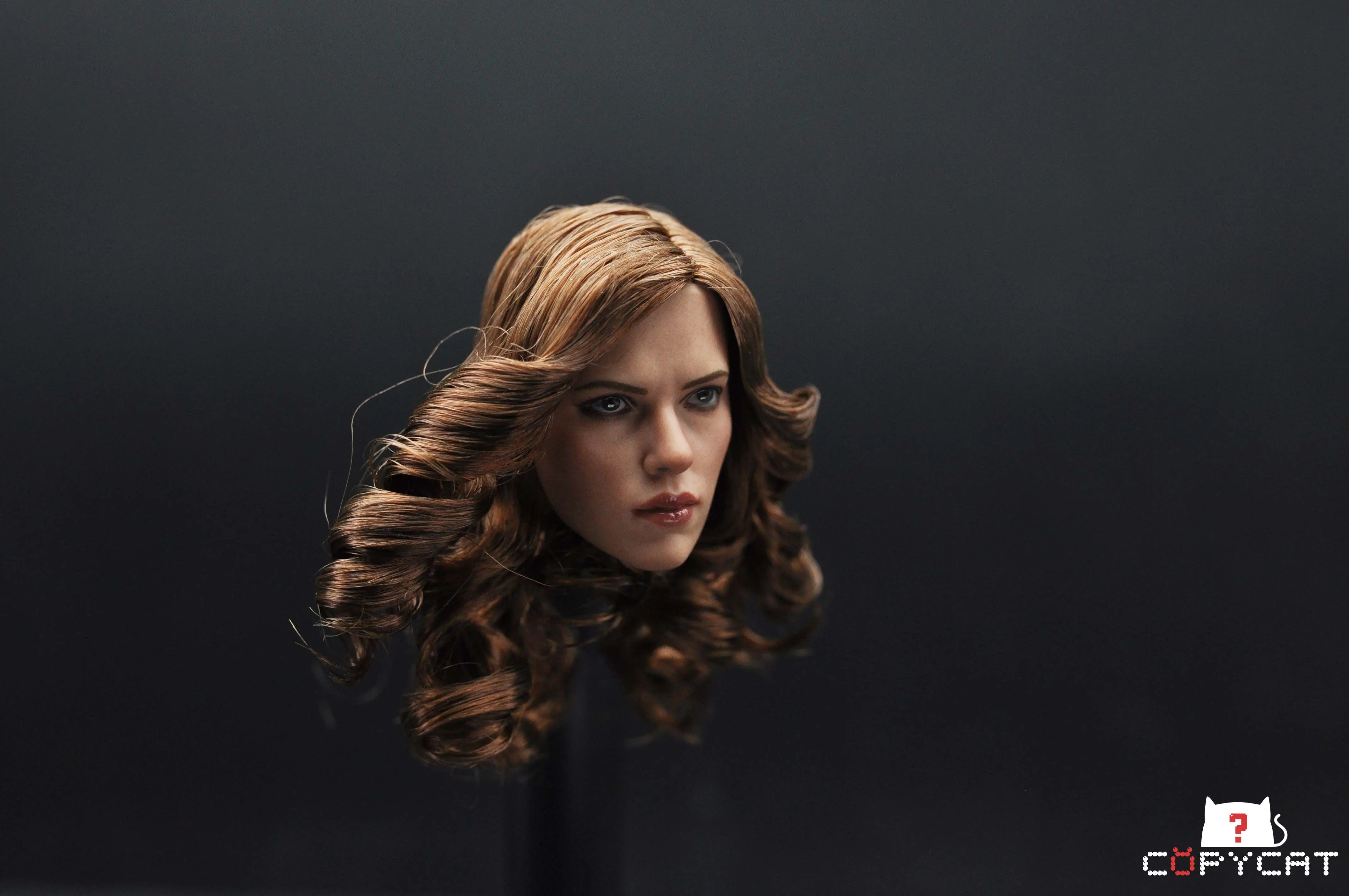 CopyCat 1/6 Капитан Америка Скарлет Johansson голова лепировать черную корову голова резьба для 12 дюймов DIY фигурки