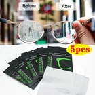 5 шт. многоразовые Анти-туман салфетки Стекло es предварительно увлажненные салфетки противотуманные Ткань для протирки линз Предотвращение запотевания глаз Стекло протрите предотвращает запотевание для Стекло зеркало