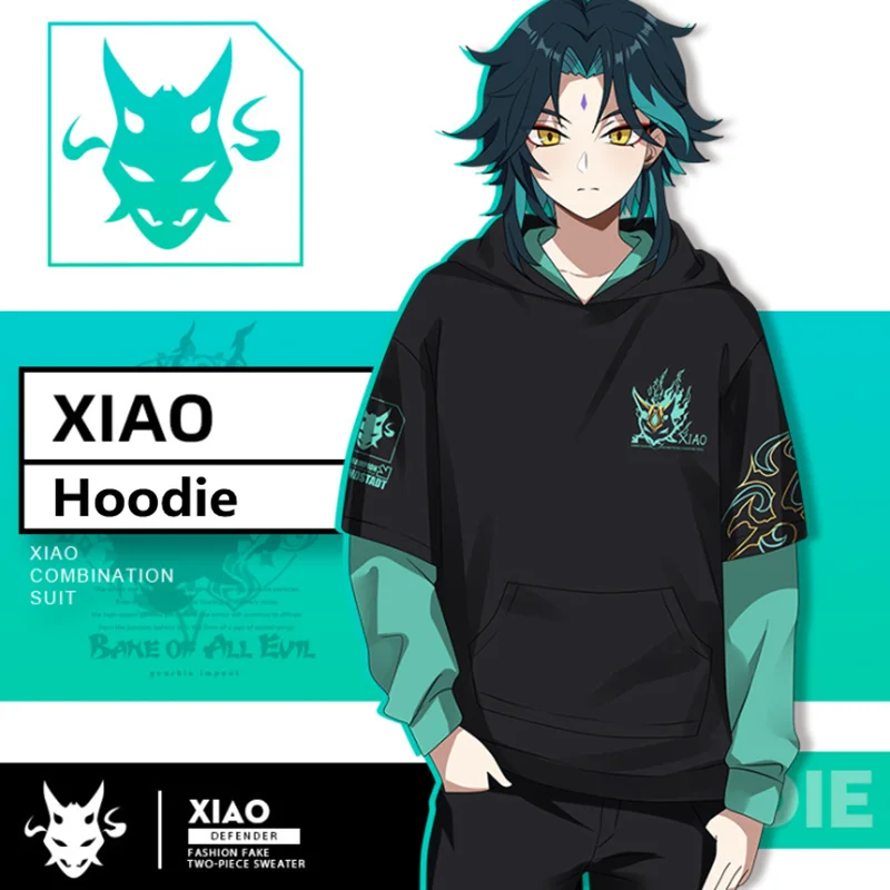 

Genshin Impact Cosplay Costume Xiao Game Clothes Long Sleeve Unisex Hoodie Hooded Sweatshirt New Top