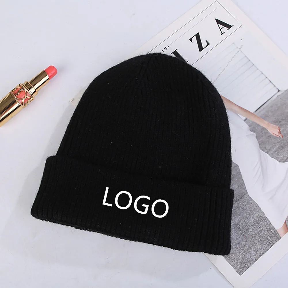 OEM Вышивка Логотип Мода 2019 толстые вязаные шапки с крученой нитью зимние Unsix